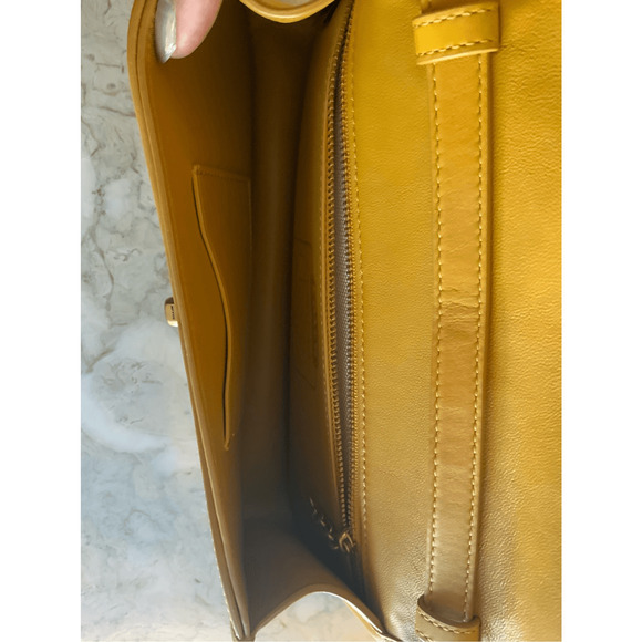 Coach Yellow Turnlock Clutch Top Handle Crossbody Bag - Picture 10 of 12